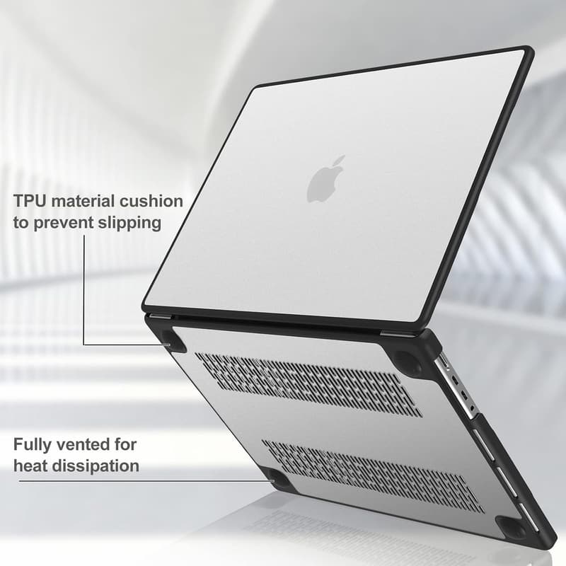 MacBook Pro 16 (2021/2022) 対応 TPUハードシェルカバー - マット仕上げ すり傷防止クリアケース