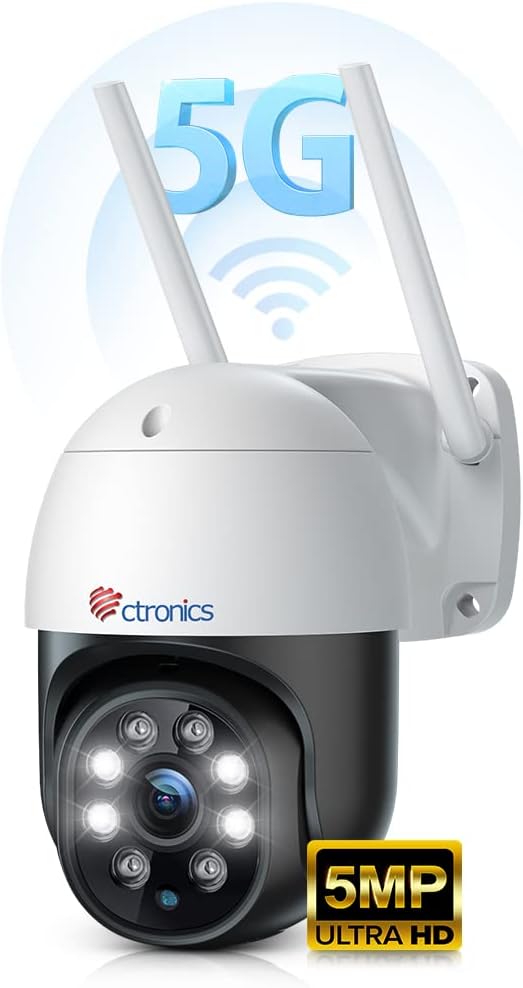 防犯カメラ 5G Wi-Fi ワイヤレス 自動追尾 24時間録画 夜間カラー ヒューマン検知 128GB SDカード対応