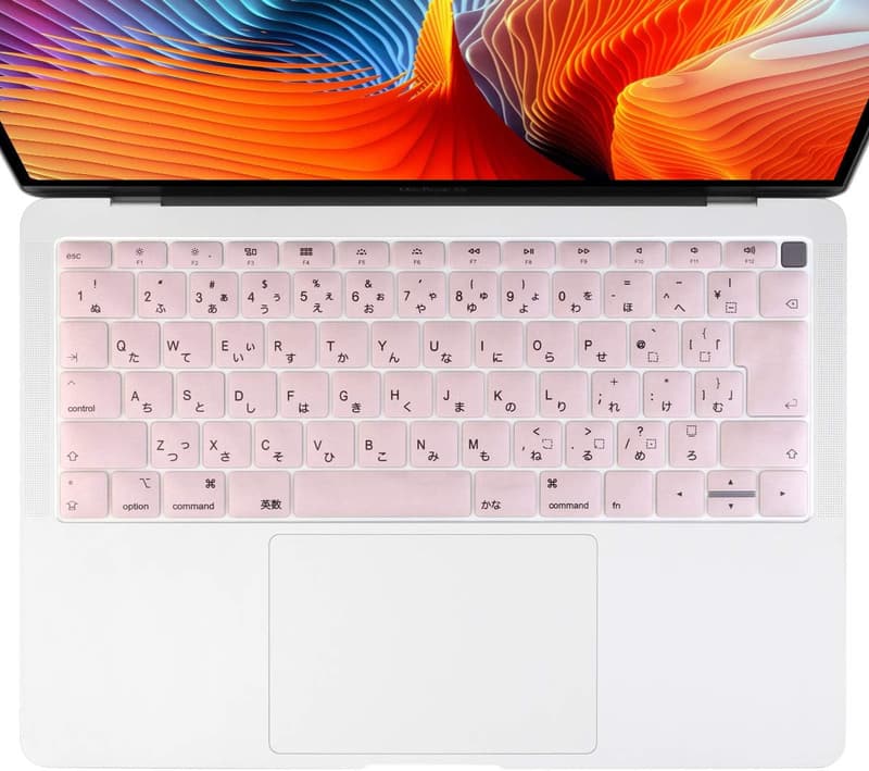 MacBook Air 13インチ用 Touch ID対応 キーボードカバー（日本語配列）ローズゴールド