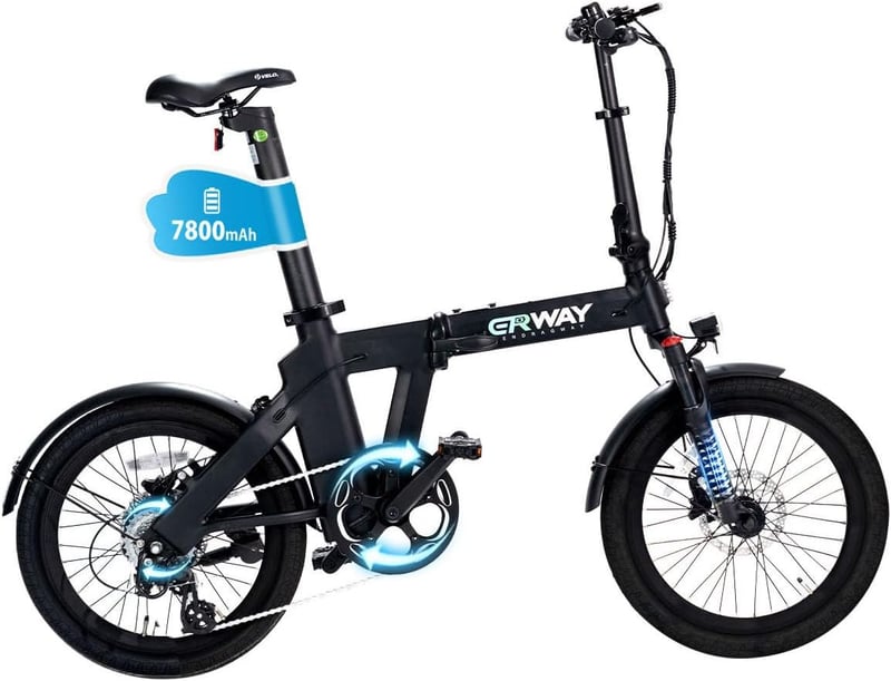 ERWAY 電動アシスト折りたたみ自転車 20インチ 最大130km走行 公道走行可 免許不要 シマノ8段変速 Eバイク 2024新仕様