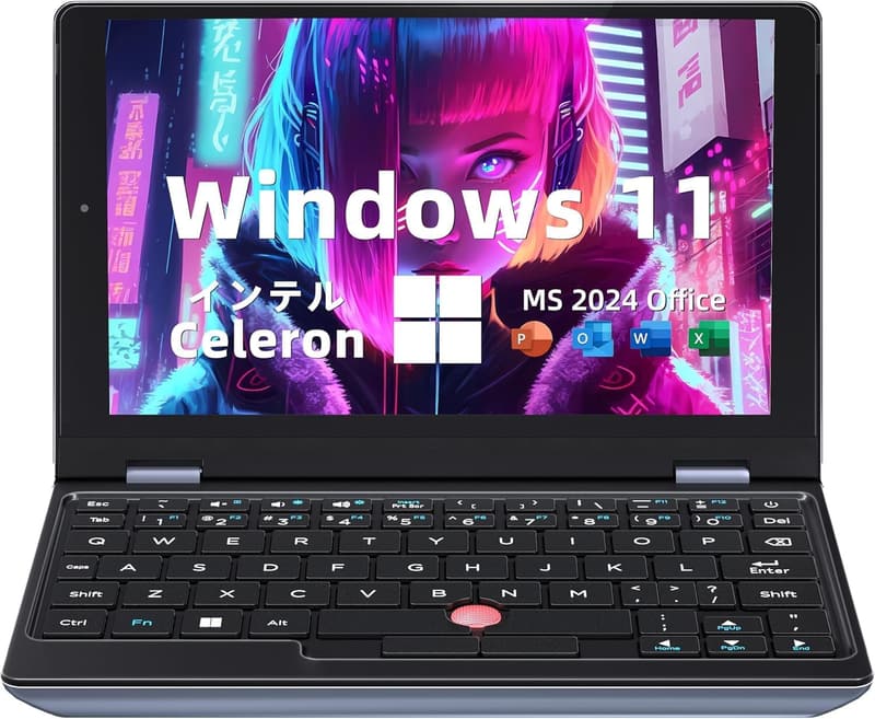高性能超小型ノートPC【Win11 Pro/Office 2024】16Gメモリ・2TB SSD、軽量0.65kg、長時間駆動バッテリー付き