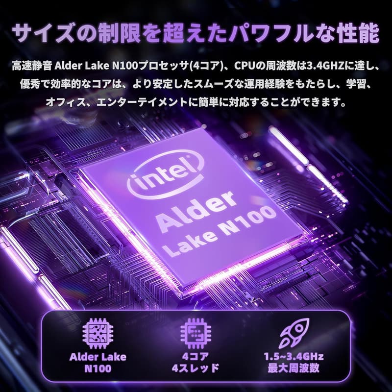 高性能超小型ノートPC【Win11 Pro/Office 2024】16Gメモリ・2TB SSD、軽量0.65kg、長時間駆動バッテリー付き