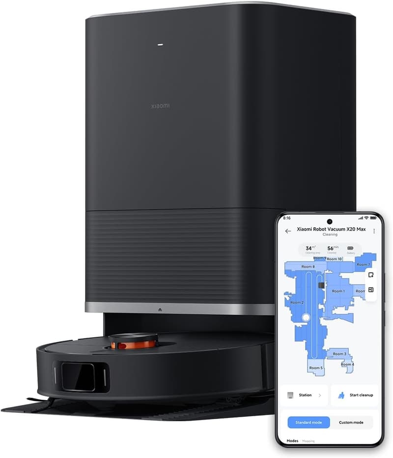 Xiaomi ロボット掃除機 X20Max 自動水拭き・掃除機能 8000Pa吸引力 大容量4Lタンク LDSレーザーナビ対応 Alexa/Google音声操作