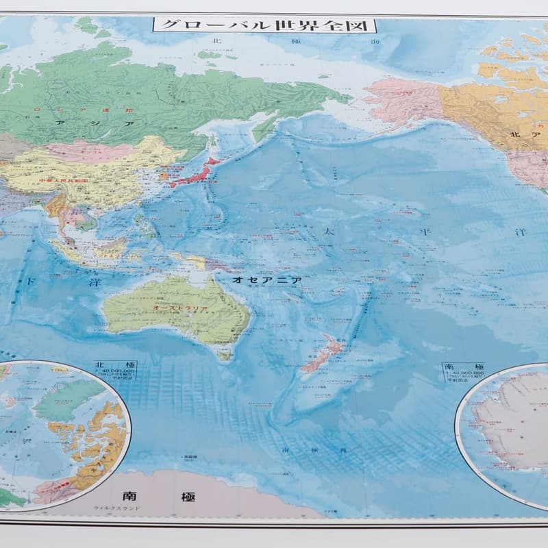 北海道mono商会 2023年版 国別色分け世界地図ポスター 1080×772サイズ