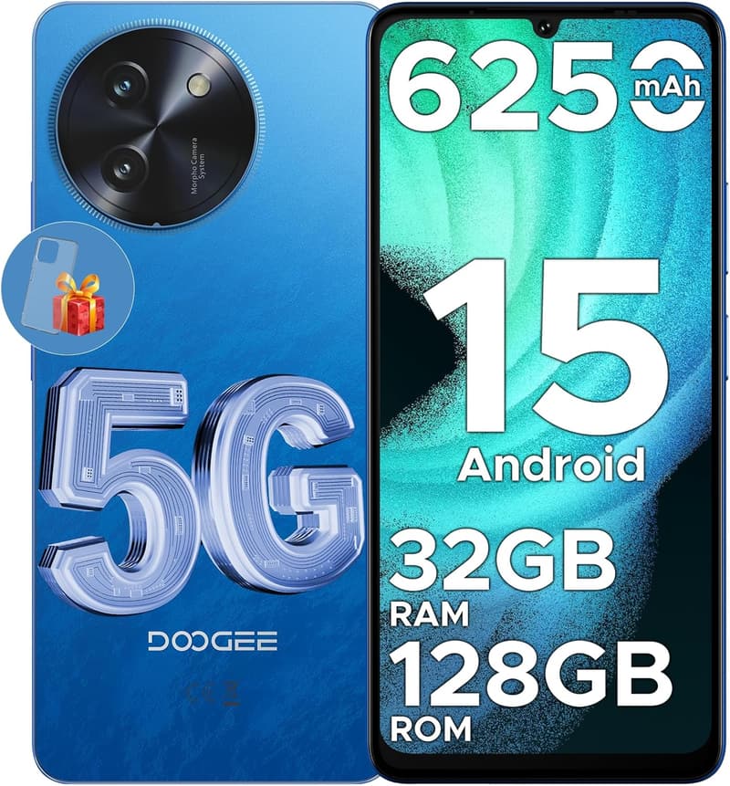 5G対応大画面スマートフォン DOOGEE Note59 32GB RAM + 128GB ROM 120Hz 6.75インチ 16MPカメラ 6750mAhバッテリー