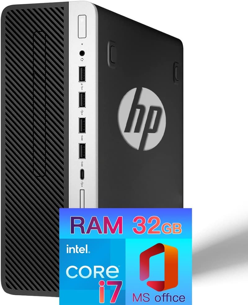 高性能トレーダー用デスクトップPC【Intel Core-i7・メモリ32GB・SSD 1TB】Windows 11 Pro、MS Office 2019搭載
