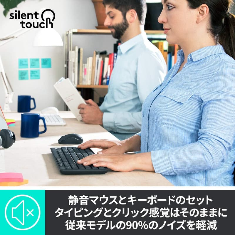 ロジクール MK295GP 静音ワイヤレスマウスキーボードセット USB接続 グラファイト