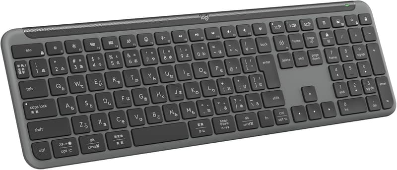ロジクール SIGNATURE SLIM ワイヤレスキーボード K950GR 日本語配列 薄型 静音 Bluetooth 36ヶ月電池寿命