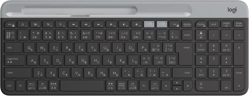 静音 Bluetooth ワイヤレスキーボード K580GR グラファイト - 超薄型・小型・テンキー無線【Windows/Mac/iPad/iOS/Android対応】