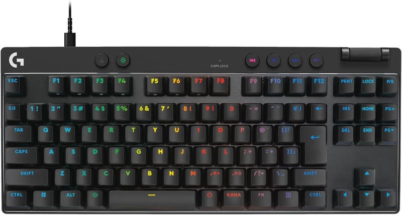 Logicool G ゲーミングキーボード PRO X TKL RAPID 日本語配列 有線 磁気式アナログスイッチ 35g 押下圧調整可能