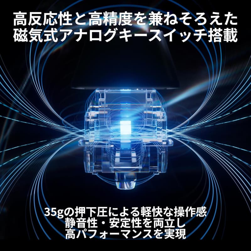 Logicool G ゲーミングキーボード PRO X TKL RAPID 日本語配列 有線 磁気式アナログスイッチ 35g 押下圧調整可能