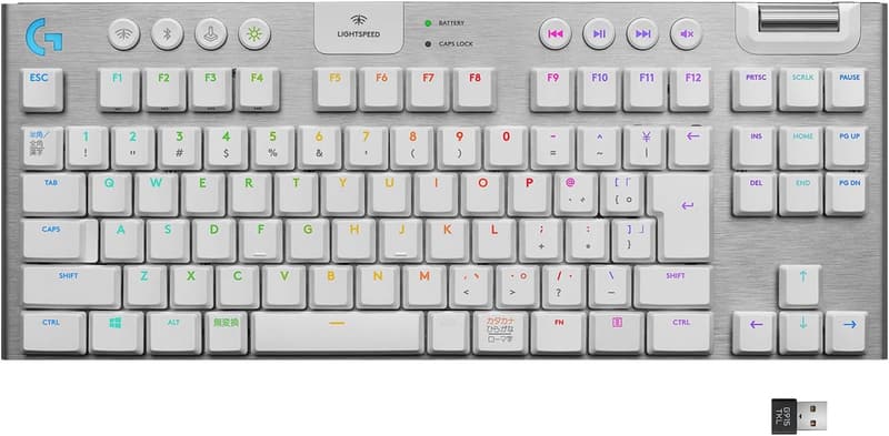 Logicool G PRO 薄型テンキーレスゲーミングキーボード G913-TKL-TCWH 茶軸 無線 日本語配列 LIGHTSYNC RGB 国内正規品