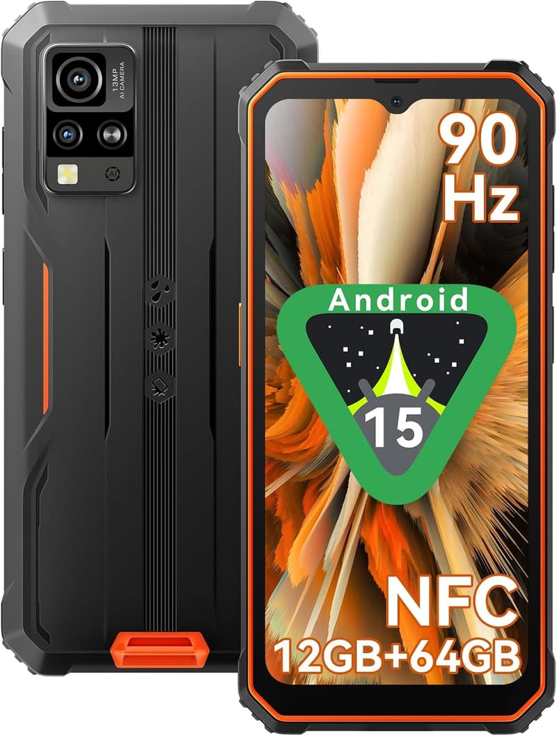 アウトドア用タフネススマホ Blackview BV4800SE 12GB RAM 5100mAh 防水防塵 MIL-STD-810H オレンジ