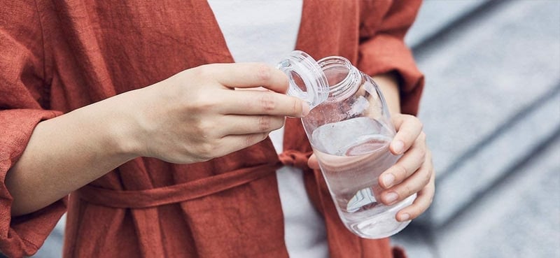 ウォーターボトル 300ml ブルー 軽量 食洗機対応