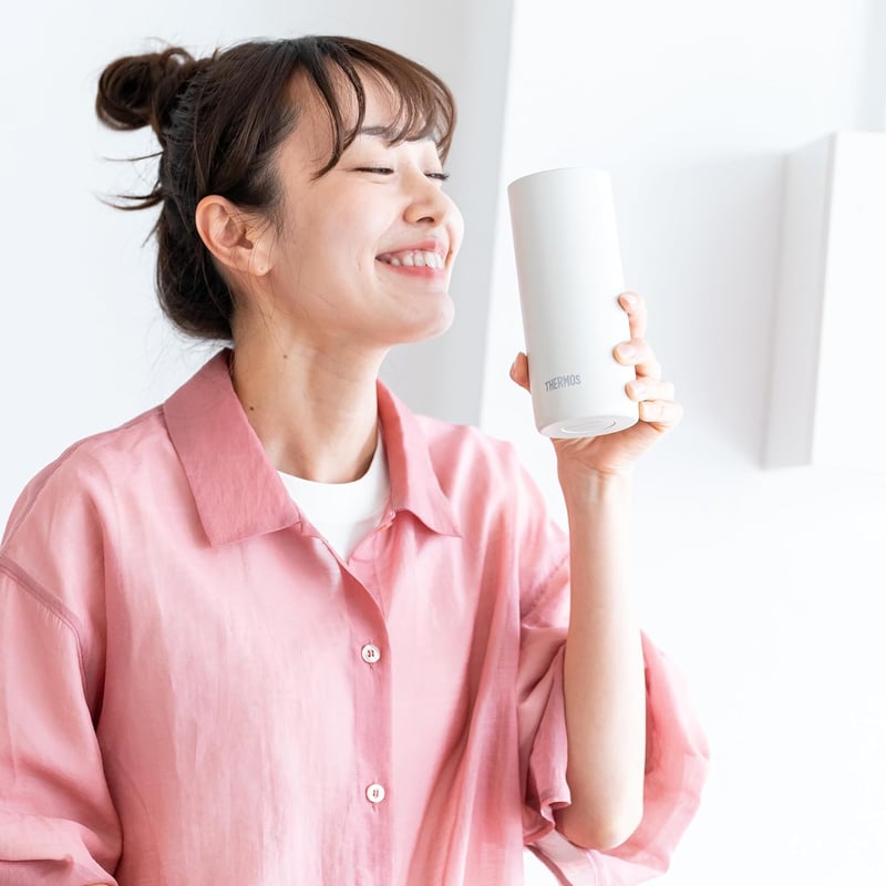 サーモス 真空断熱タンブラー 420ml ストーンホワイト【軽量モデル】