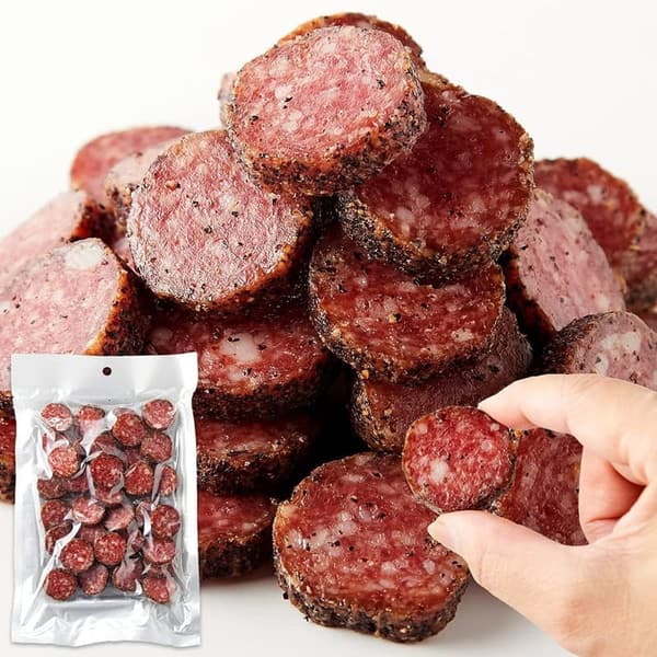 厚切り黒胡椒サラミ (200g) 国内製造スパイシーおつまみ