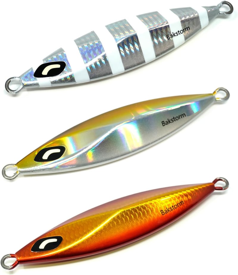 BAKSTORM スロージギングジグ 青物釣り用 100g-300g 選べる個数・カラーセット