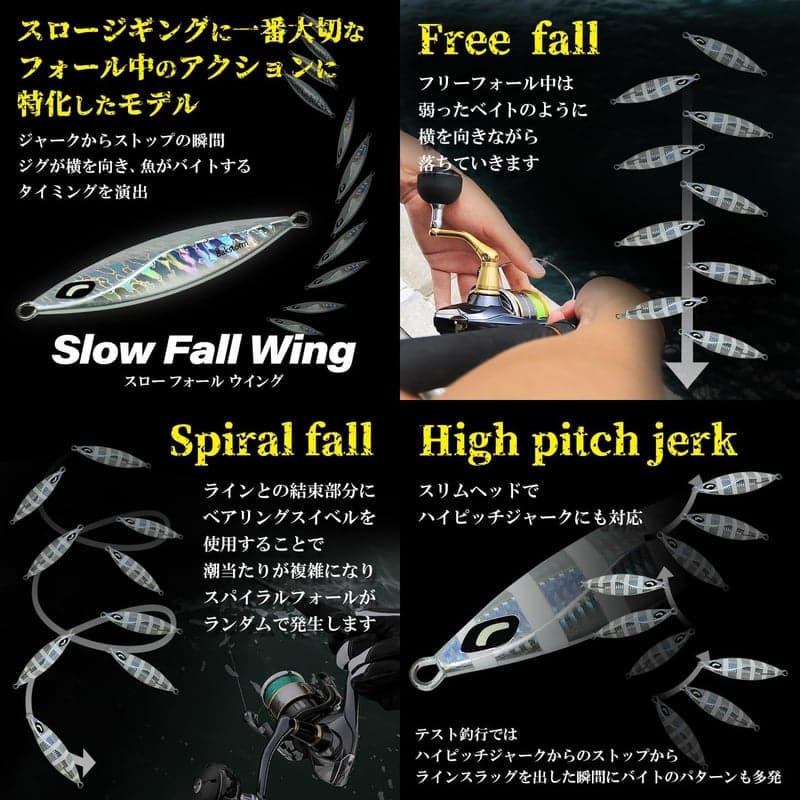 BAKSTORM スロージギングジグ 青物釣り用 100g-300g 選べる個数・カラーセット