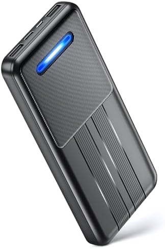 【大容量22800mAh】超軽量215g モバイルバッテリー 急速充電 2USB出力 残量表示対応（ブラック）
