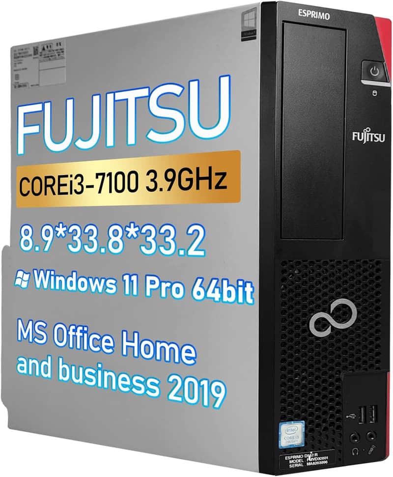 整備済み富士通 ESPRIMO D587 デスクトップPC 第7世代Core i3/Windows11 Pro/MS Office 2019/16GBメモリ/512GB SSD