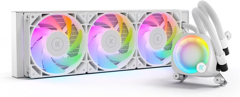 EKWB EK-Nucleus AIO CR360 Lux D-RGB ホワイト 水冷CPUクーラー Intel・AMD対応 120mmファン付き