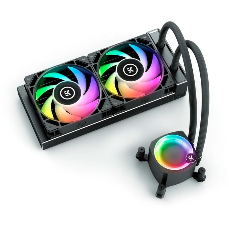 最新のIntel & AMD CPU対応 EKWB EK Nucleus AIO CR240 Lux D-RGB 120mm簡易水冷CPUクーラー