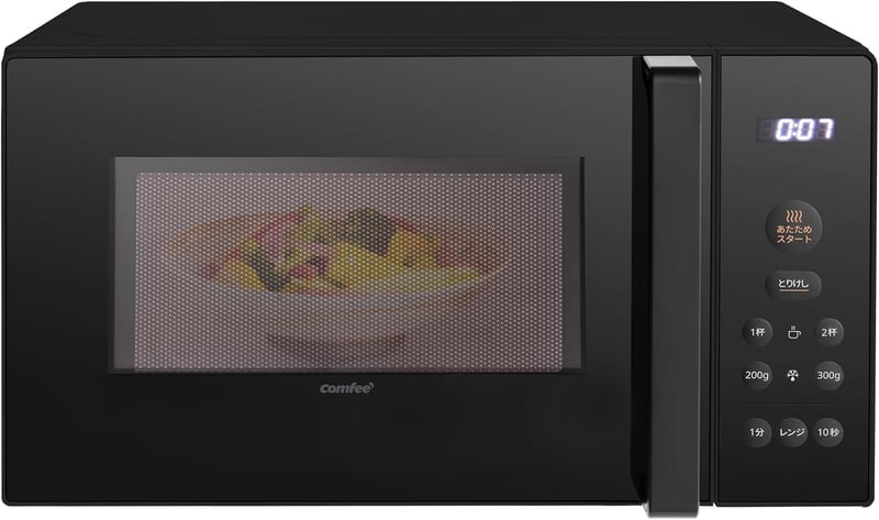 COMFEE’ 17L 単機能電子レンジ ブラック 650W 全国対応 消音モード付き【メーカー保証1年】