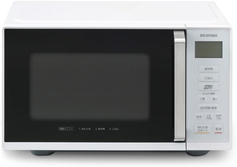 アイリスオーヤマ 22L 単機能電子レンジ シンプル操作 フラットテーブル ホワイト