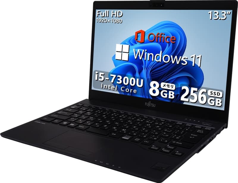 富士通 LIFEBOOK U937 (整備済み) 13.3インチ/Intel Core i5/8GBメモリ/SSD256GB/Office 2019搭載/Win11