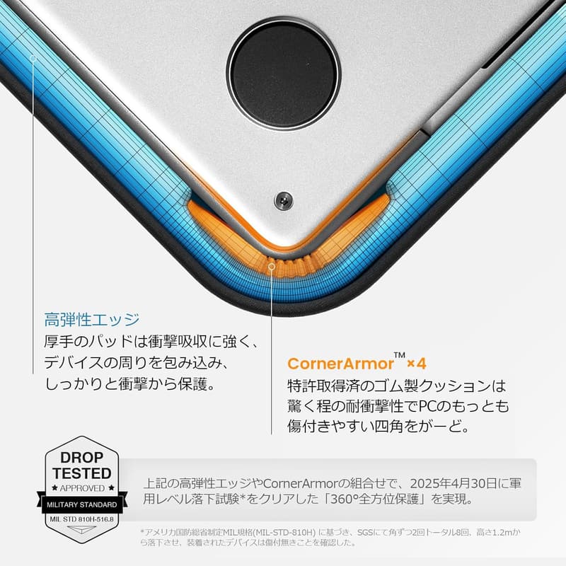 14インチ MacBook Pro専用 軽量撥水加工・360°保護ノートPCケース ブラック