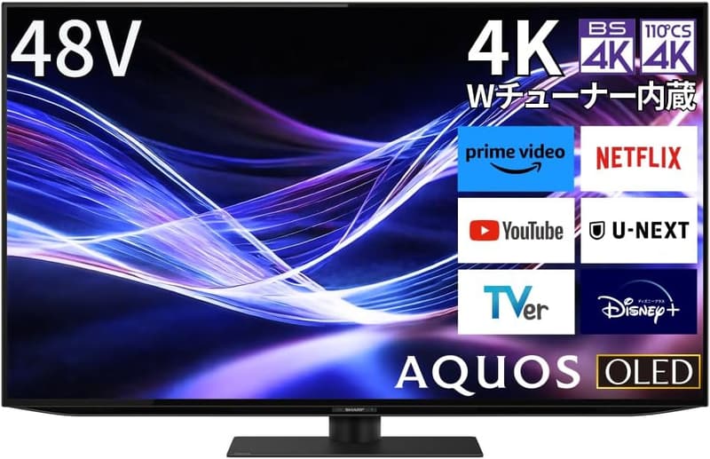 シャープ 48V型 4K有機ELテレビ AQUOS 4T-C48GQ3 Google TV Dolby Atmos対応 2024年モデル