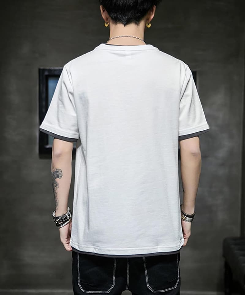 夏用 メンズ 無地 半袖 Tシャツ 大きいサイズ M-5XL 軽量 柔らかい シルエット おしゃれ