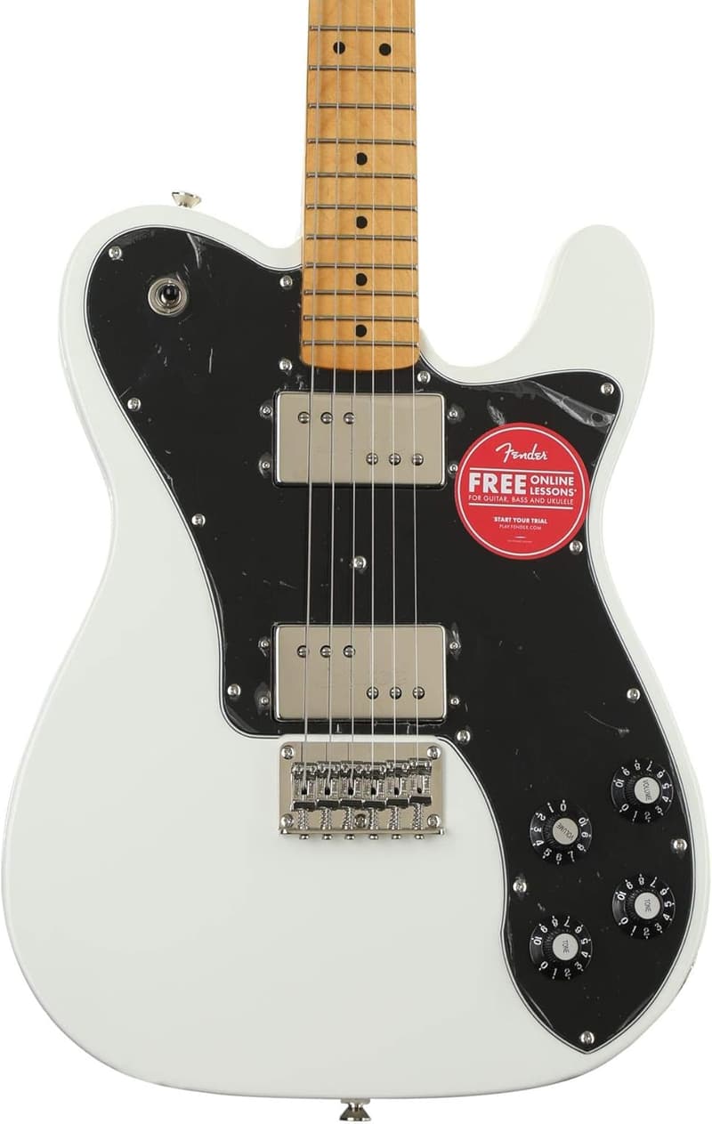 Squier by Fender '70s Telecaster Deluxe エレキギター（メイプル指板・オリンピックホワイト・ソフトケース付）