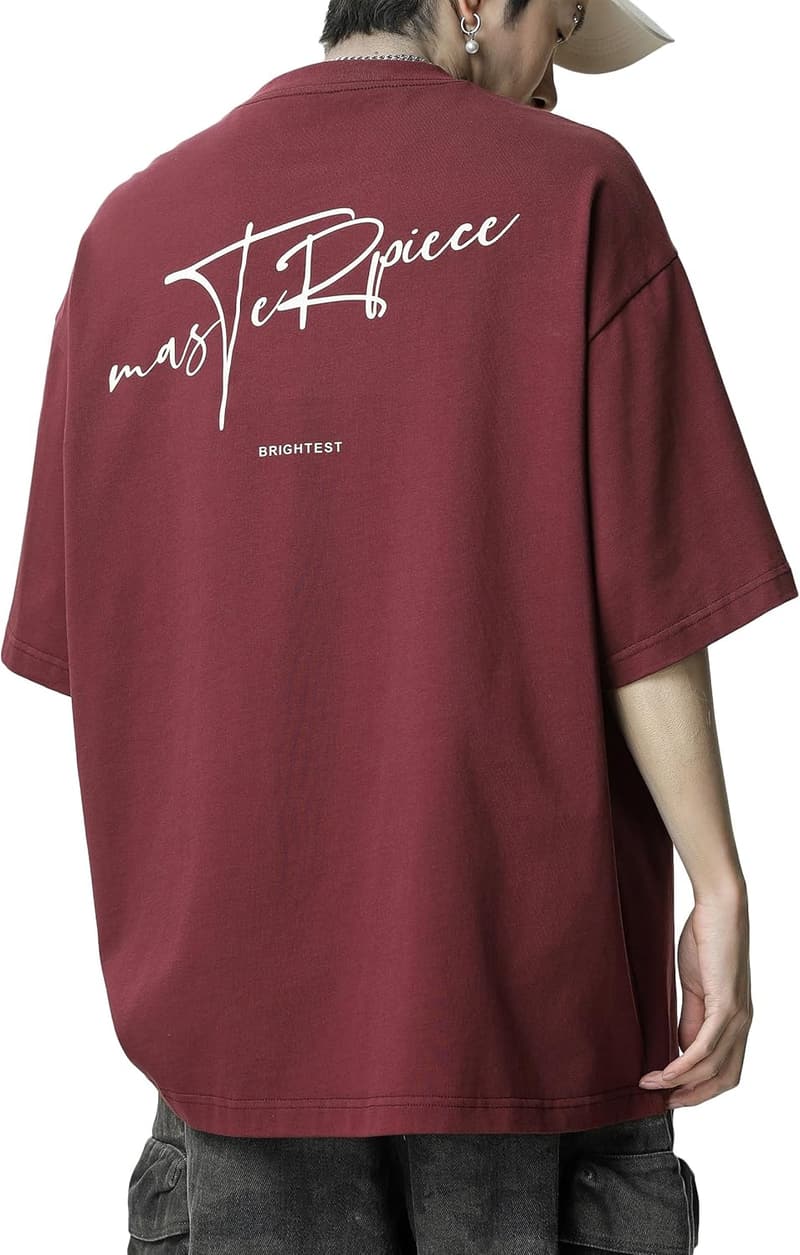 メンズ半袖Tシャツ おしゃれな立体フロックプリント 綿100% 春夏用 大きいサイズ