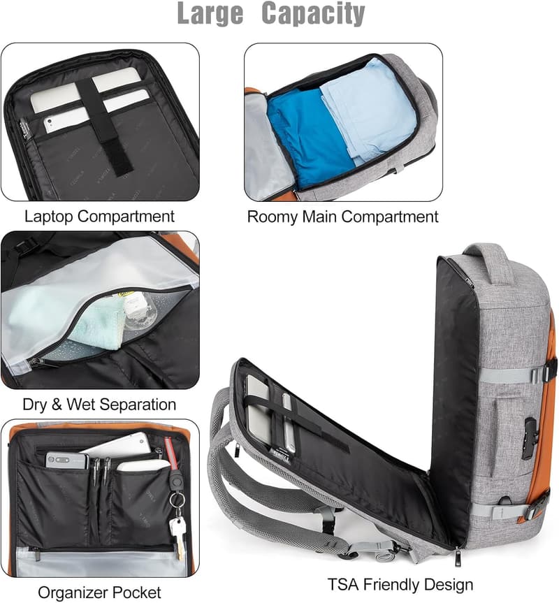 40L 旅行用 ラップトップ バックパック メンズ・レディース