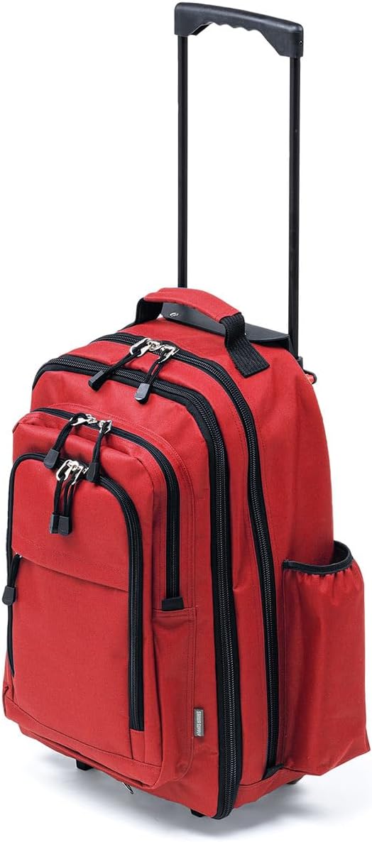 大容量リュック 33～48L 機内持ち込み可能 13.3型PC対応 レッド