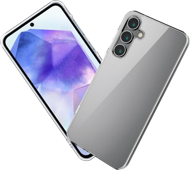 ギャラクシーA55専用クリア耐衝撃TPUケース - 軽量・指紋防止・黄変防止
