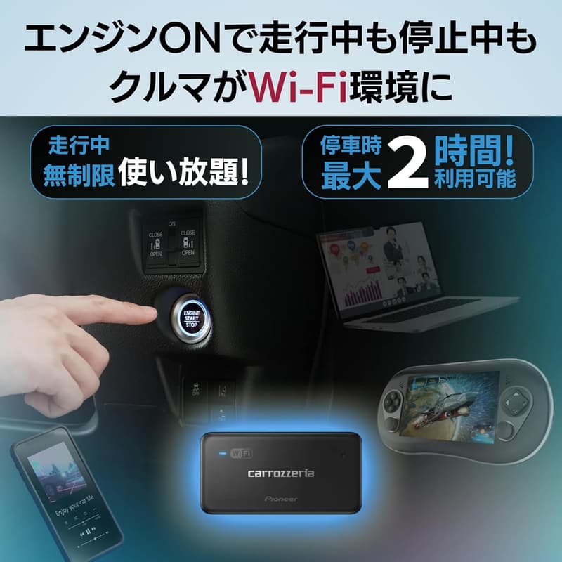 無制限定額の車載用Wi-Fiルーター「Pioneer DCT-WR200D-E」