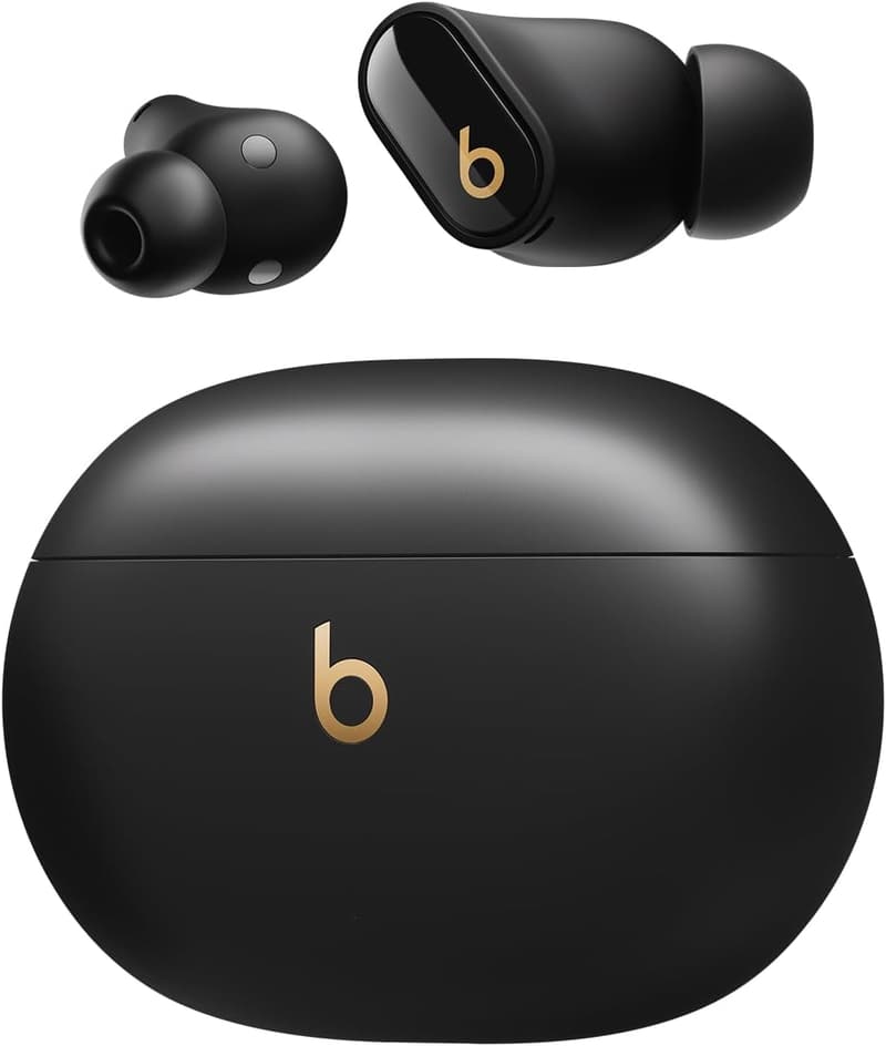 ワイヤレスノイズキャンセリングイヤフォン「Beats Studio Buds+」- Apple＆Android互換、内蔵マイク、耐汗仕様、空間オーディオ - ブラック/ゴールド