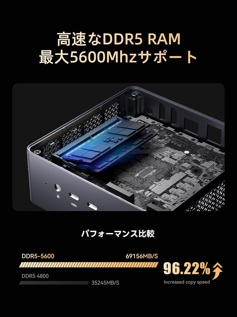 MINISFORUM UM790Pro ミニPC AMD Ryzen 9搭載 ゲーミングPC 32GB DDR5 1TB SSD Windows 11 Pro 8K出力対応
