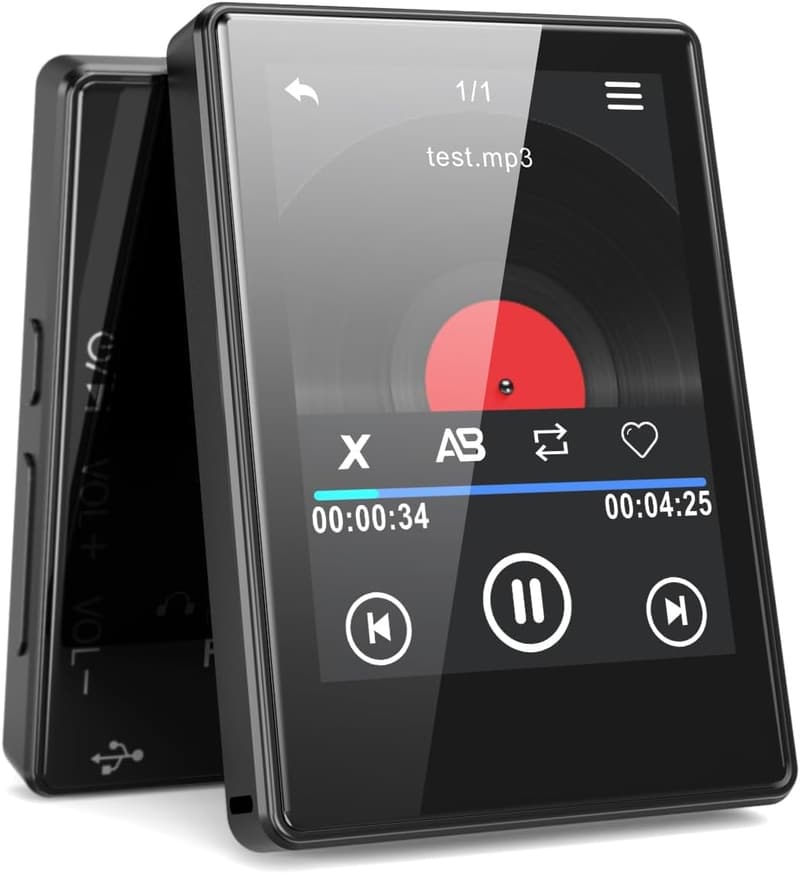 Bluetooth 5.3搭載 2.8インチタッチスクリーンMP3プレーヤー 32GB SDカード付 HIFI音質 軽量・多機能