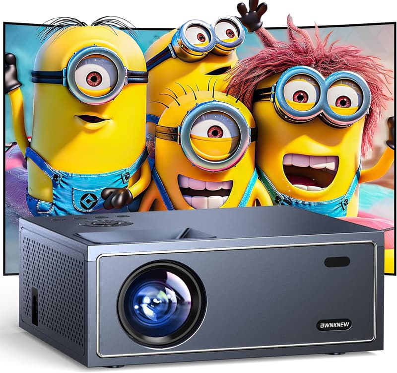 OWNKNEW 電動フォーカス家庭用プロジェクター 4K対応 13000LM 小型 300インチ  HDMI/USB/AV接続可