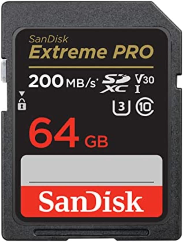 SanDisk 64GB Extreme PRO SDXCカード、4K UHD対応、高速200MB/秒、データ復旧ソフト付き