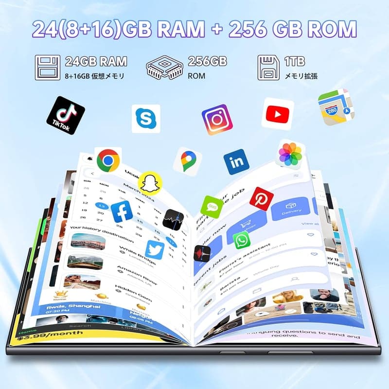 OUKITEL C61 Pro 6.88インチ 4G SIMフリースマートフォン 大容量バッテリー5150mAh 24GB+256GB（1TB拡張可能） 90Hzリフレッシュ ブラック