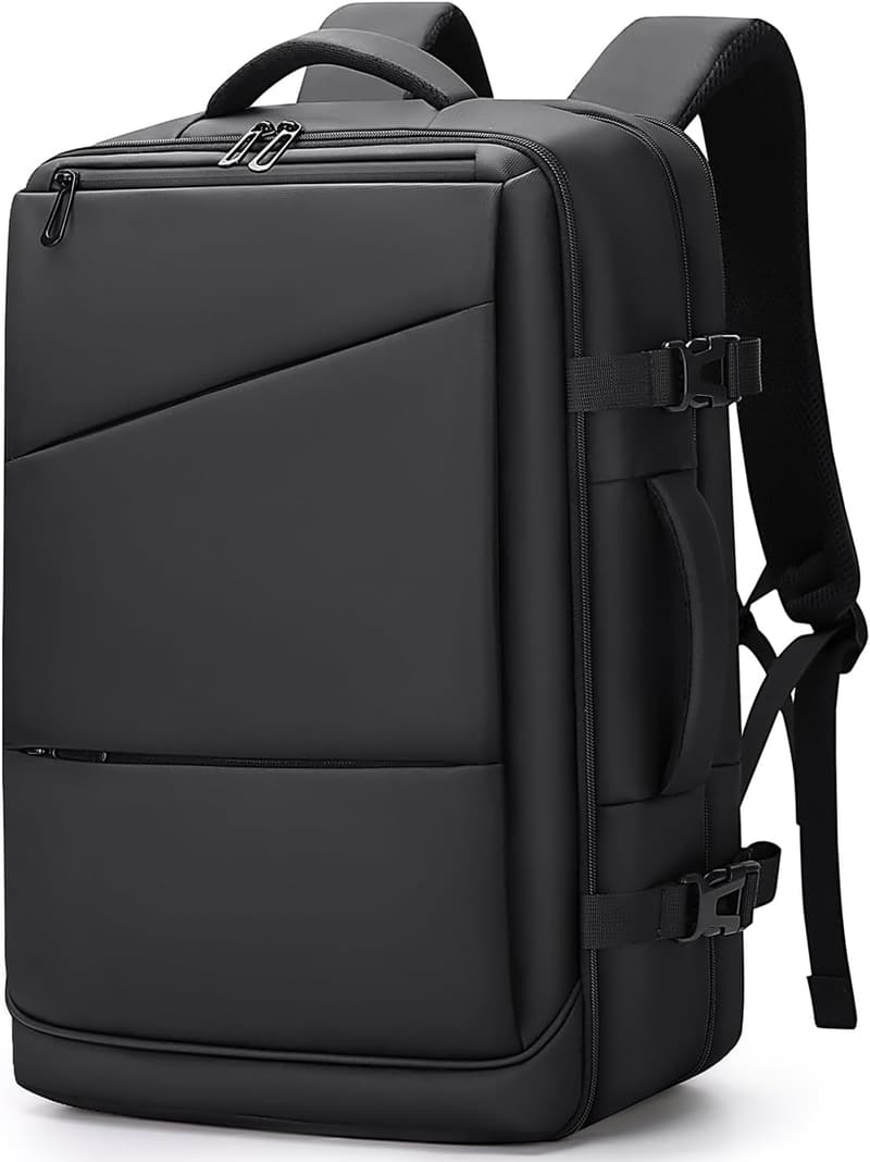ビジネスリュック メンズ USB充電ポート付き 41L 大容量 17.3インチPC収納 ブラック