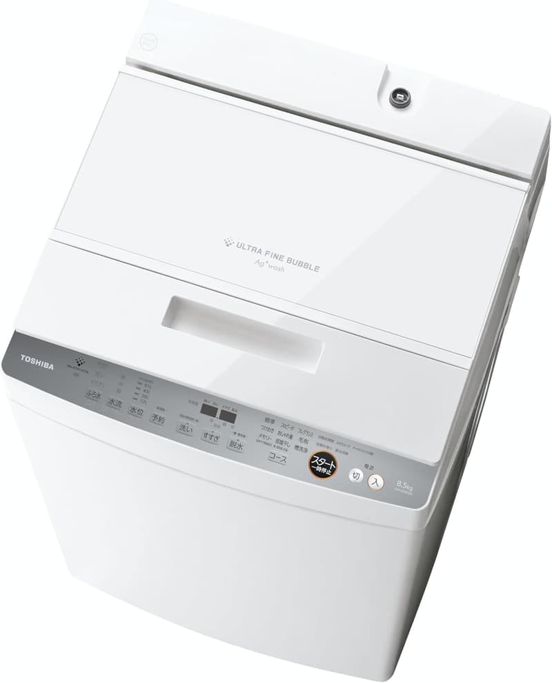 全自動洗濯機 8.5kg ZABOON インバーター 抗菌ウルトラファインバブル グランホワイト