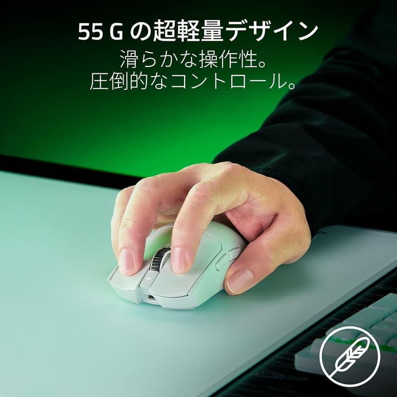 Razer Viper V3 Pro ゲーミングマウス (ホワイト) 35,000DPI 無線 55g 超軽量【日本正規代理店保証】