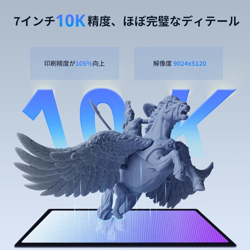 ANYCUBIC Photon Mono 4 Ultra 10K光造形3Dプリンター 日本語対応 7インチHDモニター 153.4*87*165mm印刷サイズ
