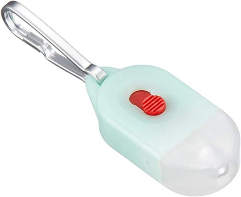 防災・キャンプ用超軽量LEDキーホルダーライト（アクア）