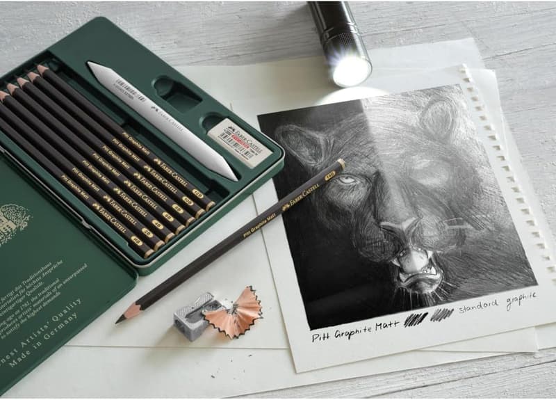 グラファイトスケッチセット11点 - Faber-Castell Pittマット鉛筆セット【日本正規品】